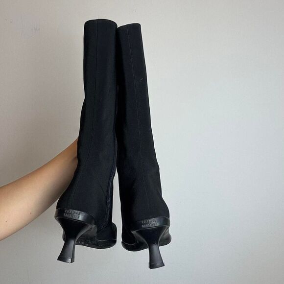 Stuart WeitzmanVintage 90s Y2K Square Toe and Kitten Heel Boots Made in Spain - Picture 4 of 7